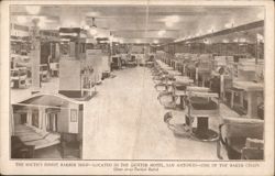 Gunter Hotel Barber Shop & Turkish Baths, San Antonio TX Postcard