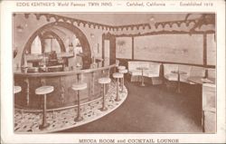 Eddie Kentner's Twin Inns Mecca Room Cocktail Lounge Postcard