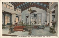 East Lounge, Edgewater Beach Hotel, Chicago Postcard