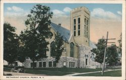 Methodist Church, Perry, NY Postcard