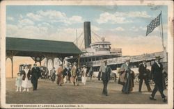 Steamer Horicon at Landing, Lake George, NY Postcard