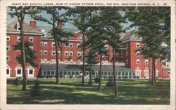 Shady Lawns, Rear of Gideon Putnam Hotel, Saratoga Springs, NY Postcard