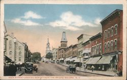 Main Street Looking North From The Bridge Postcard