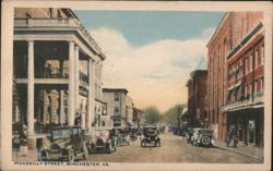 Piccadilly Street, Cars, Winchester, VA Postcard