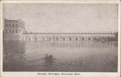 Sturgis, Michigan, Municipal Dam Postcard