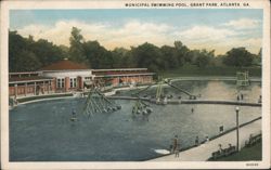 Municipal Swimming Pool, Grant Park Postcard