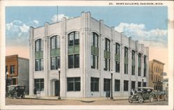 News Building, Saginaw, MI Postcard