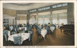 Beautiful Dining Room of Casa Loma Hotel, Redlands, CA Postcard