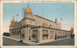 Al Malaikah Temple, Shrine Auditorium Postcard