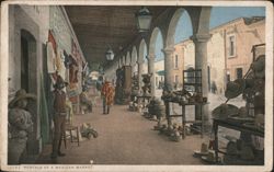 Portals of a Mexican Market Postcard