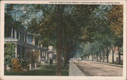 North High Street, Looking North, Chillicothe, OH Postcard