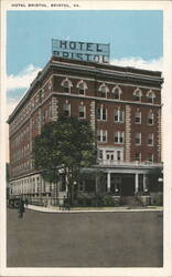 Hotel Bristol, Bristol, VA Postcard