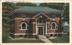 Littleton Library, White Mountains Postcard