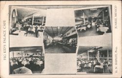 BIG KID'S PALACE CAFE, Interior Views & Menu Postcard