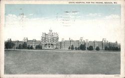 State Hospital for the Insane, Nevada, MO Postcard
