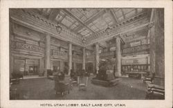 Hotel Utah Lobby, Salt Lake City Postcard
