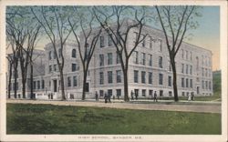 High School, Bangor, ME Postcard