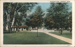 Barnard Park, Fremont, NE Postcard