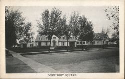 Dormitory Square, Colorado State Teachers College, Greeley CO Postcard