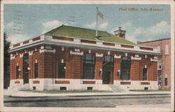 Post Office, Iola, Kansas Postcard