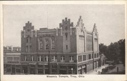 Masonic Temple, Troy, Ohio Postcard