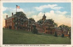 Connecticut School for Boys, Main Building, Meriden, CT Postcard