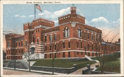 State Armory, Meriden, CT Postcard