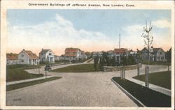 Government Buildings off Jefferson Avenue Postcard