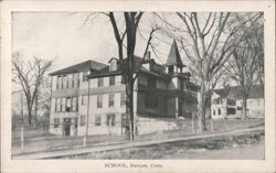 School Building, Bantam, CT Postcard