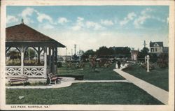 Lee Park Gazebo and Gardens Postcard