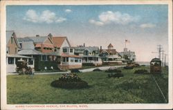 Along Tuckernuck Avenue, Oak Bluffs, MA Postcard