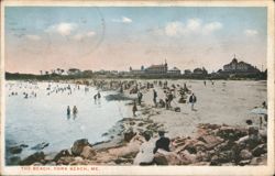 The Beach, York Beach, ME Postcard