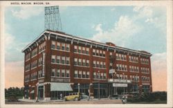 Hotel Macon, Free Garage Postcard