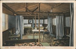 Mammoth Camp Lodge Interior, Yellowstone Park Postcard