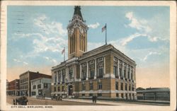 City Hall, Marlboro, MA Postcard