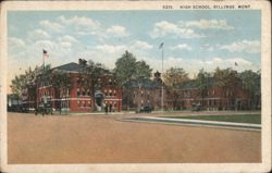 High School, Billings, Montana Postcard