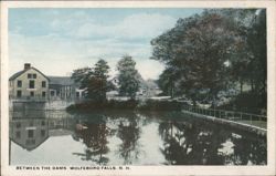 Between the Dams, Wolfeboro Falls, NH Postcard