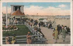 Promenade Along the Beach, Hampton Beach, NH Postcard