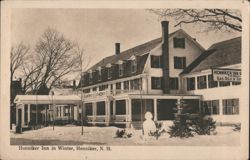 Henniker Inn Winter Scene, Sleighing, Snowshoeing Postcard