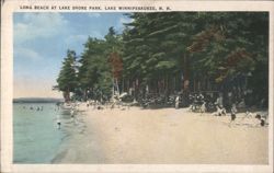Long Beach at Lake Shore Park, Lake Winnipesaukee Postcard