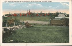 Danvers State Hospital in the Distance, Danvers, MA Postcard