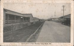 Street Scene at Base Hospital, Camp Meade, MD Postcard