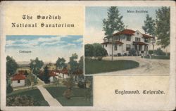Swedish National Sanatorium Main Building Cottages Postcard