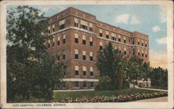 City Hospital Building, Columbus, GA Postcard