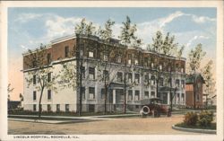 Lincoln Hospital, Rochelle, IL Postcard