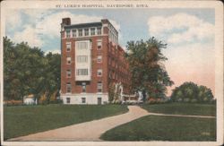 St. Luke's Hospital, Davenport, Iowa Postcard