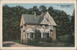 Odd Fellows Hospital, Jackson, Michigan Postcard