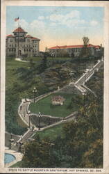 Steps to Battle Mountain Sanitarium Postcard