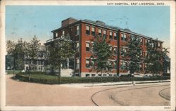 City Hospital, East Liverpool, Ohio Postcard