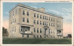 Municipal Hospital, Lancaster, OH Postcard